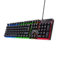 Trust Gaming GXT 835 Azor Clavier Gamer Filaire AZERTY Français, Éclairage LED Arc-en-Ciel, Mode Jeu, 8 Touches Anti-ghosting, Clavier Gaming à Membrane USB, PC/Ordinateur Portable - Noir
