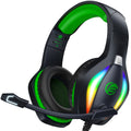 Fachixy FC100 Casque Gaming pour PC, PS4, PS5, Xbox, Mac, Nintendo Switch, Casque Gamer PS4 avec Lumière RVB, Casque PS5 avec Micro, Casque Antibruit avec Prise Jack 3,5 MM - Vert